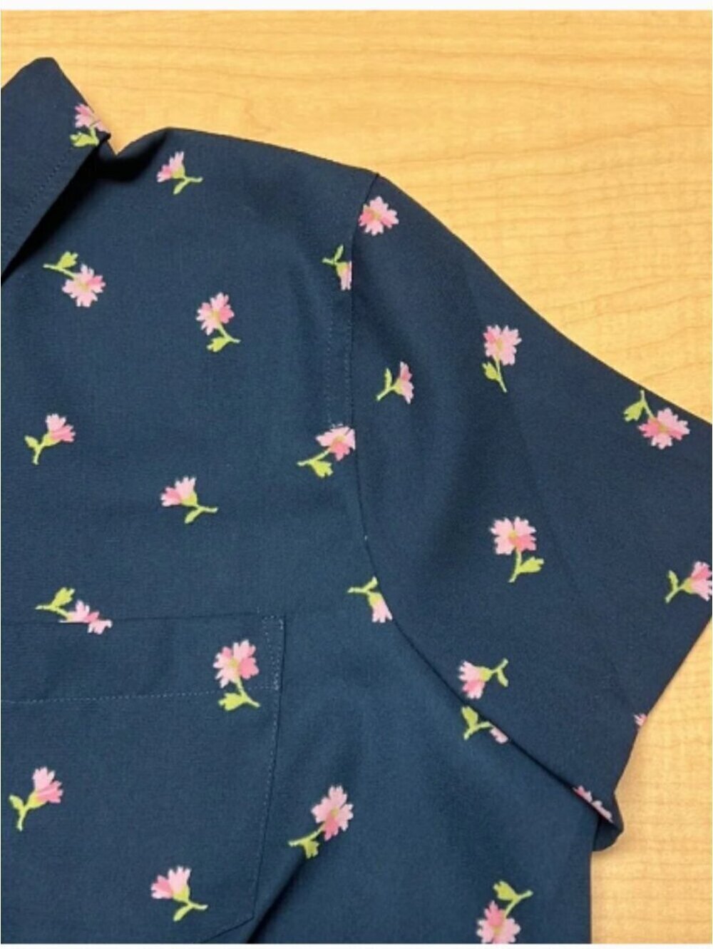 New With Tags | J.Crew | Sz M | Mercantile Navy Floral Tie Waist Blouse - Picture 8 of 11